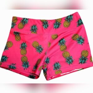 IAB 3-Inch No-Ride Pineapple Hot Pink Workout Shorts - Size 8 Medium